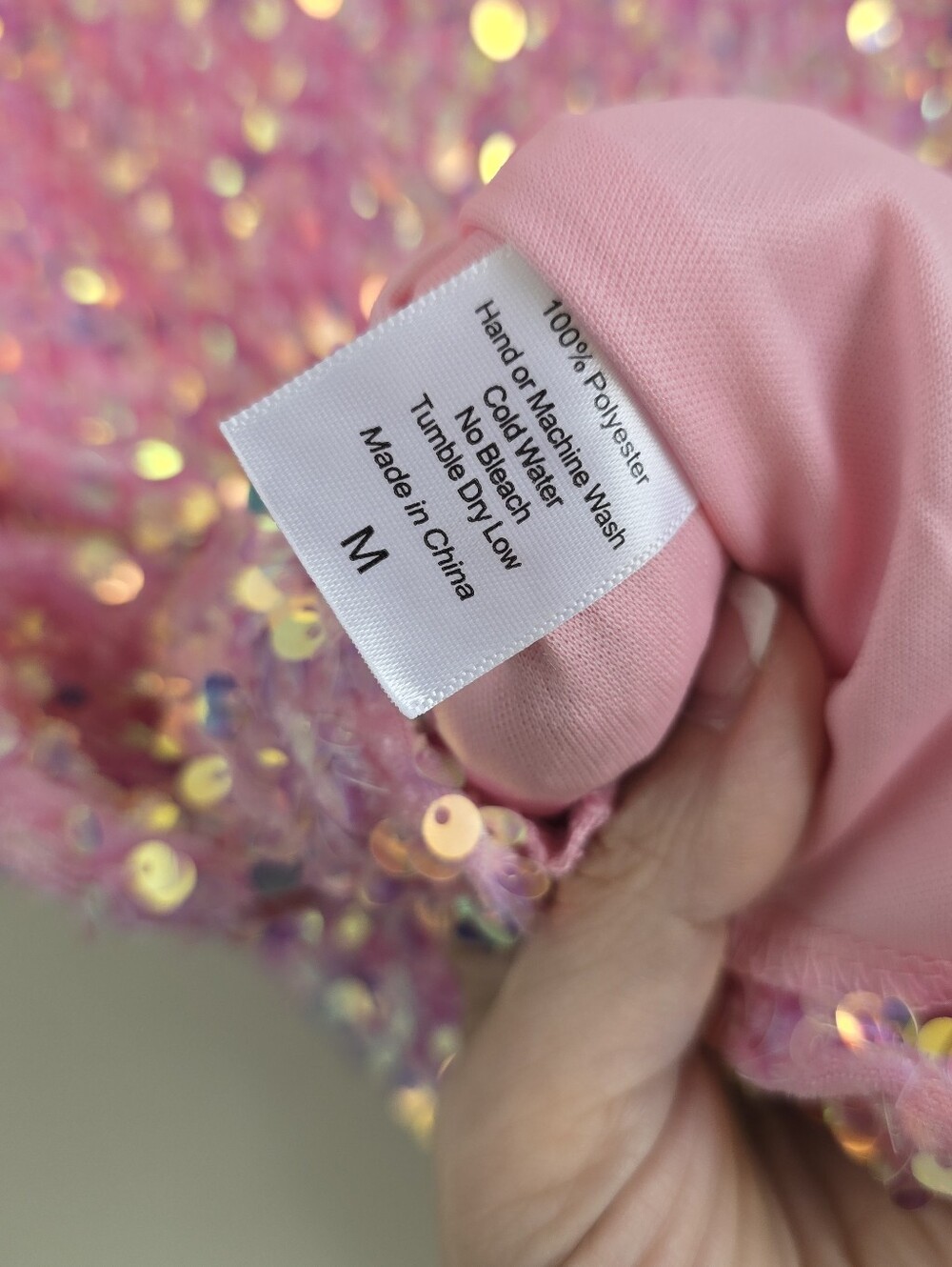 Lucy In The Sky Pink Sequin Mini Dress Size M Y2K Hoco Homecoming Dress - Picture 7 of 7